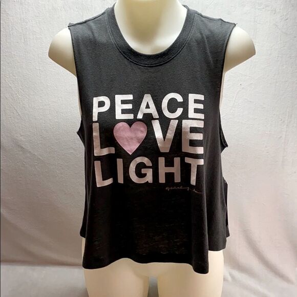 NWT Spiritual Gangster Peace Love Light Crop Tank - Picture 1 of 4